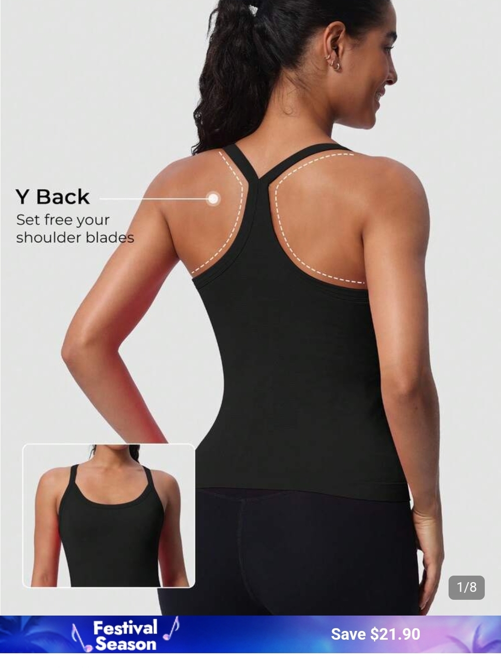 Racer y back breathable mesh yoga exercise gym tank top built in cami padded bra